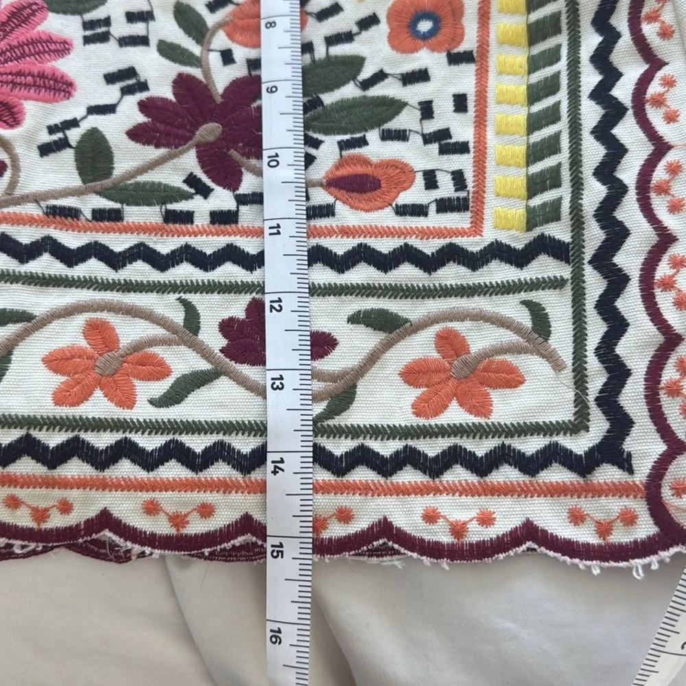 Beautiful Embroidered Talavera Mini Skirt the impeccable pig Multicolored Sz S - Picture 5 of 5